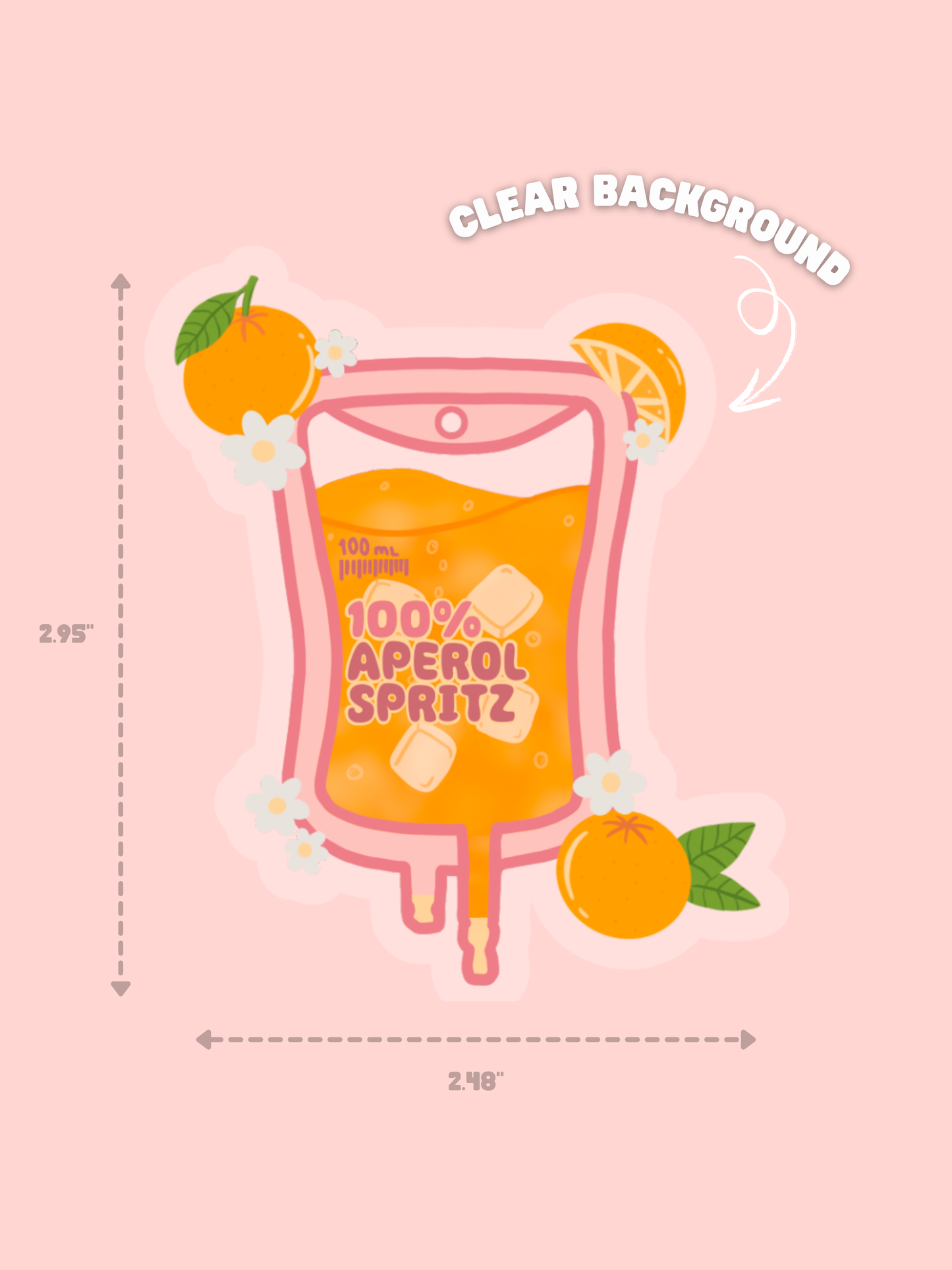 Aperol Spritz IV Sticker (Clear)