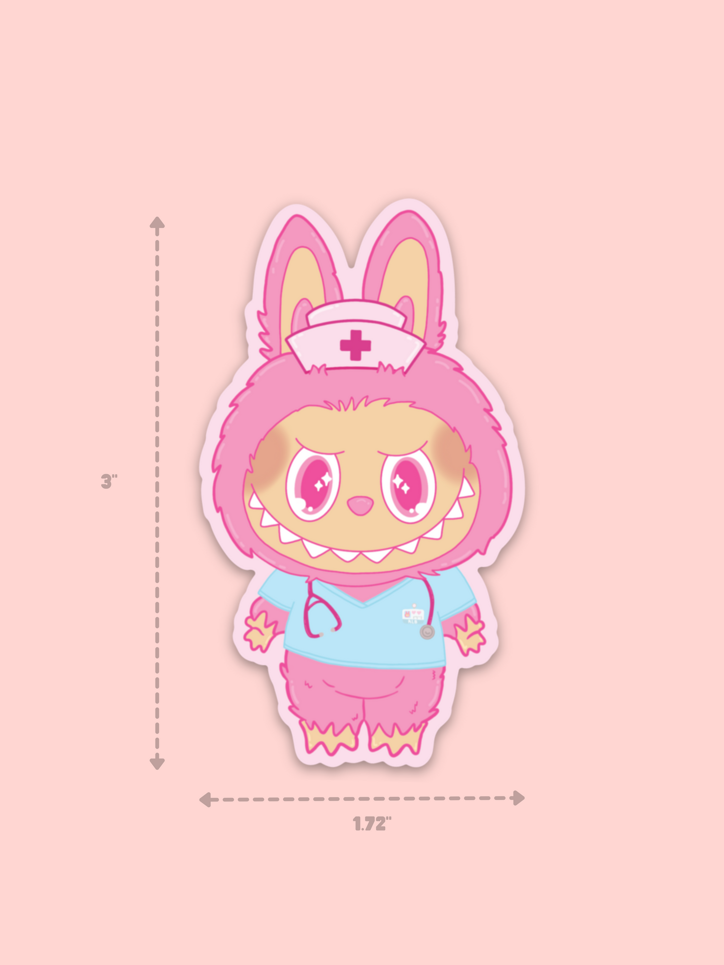 Nurse Labubu Sticker