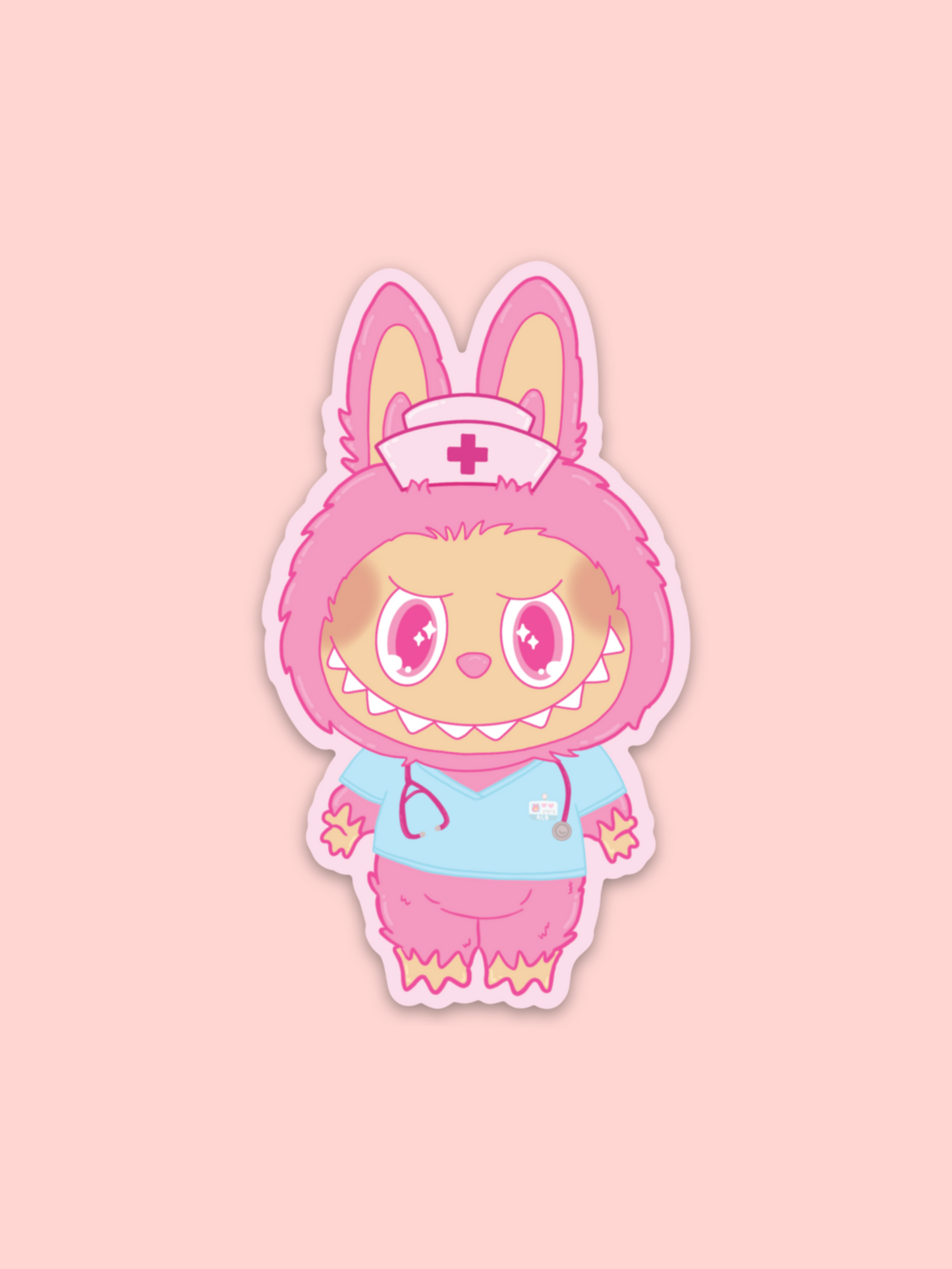Nurse Labubu Sticker