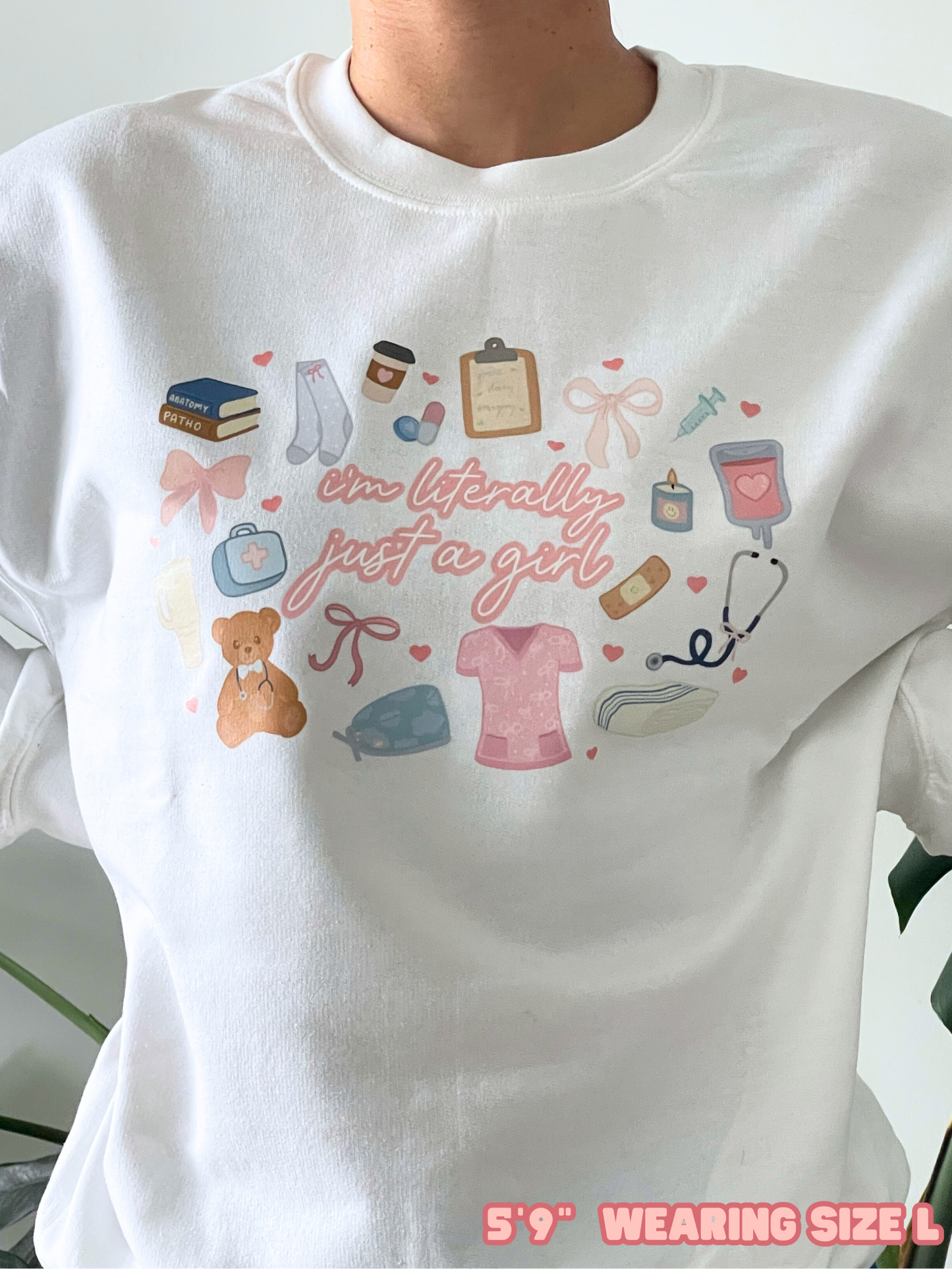 just a girl sweater medical nursing edition