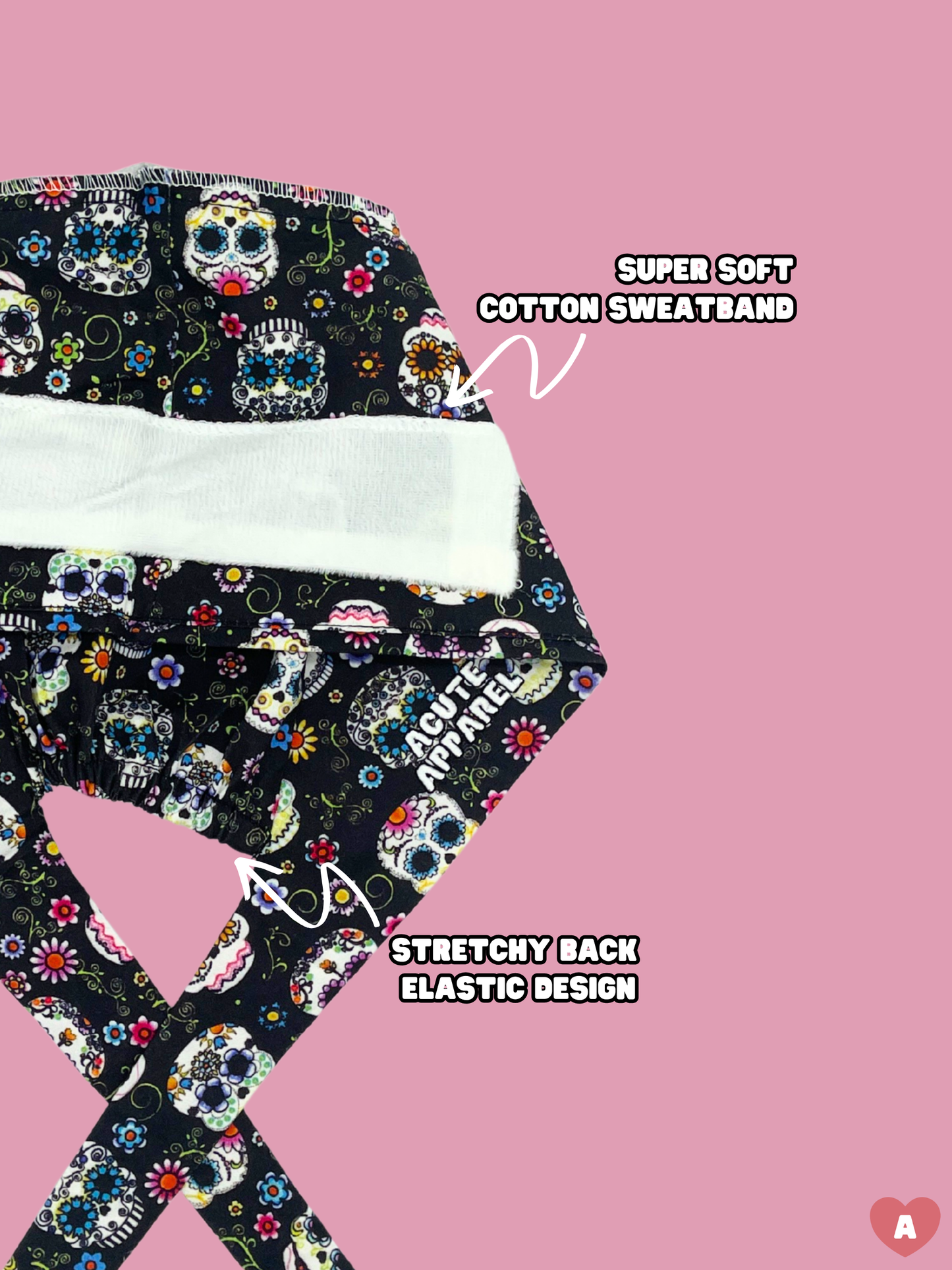Calavera Sugar Skull Scrub Cap