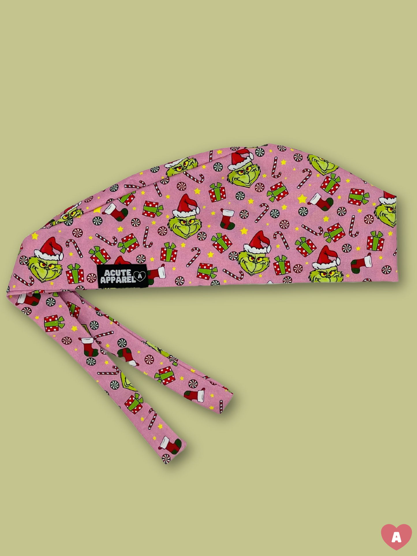 Resting Grinch Face Scrub Cap