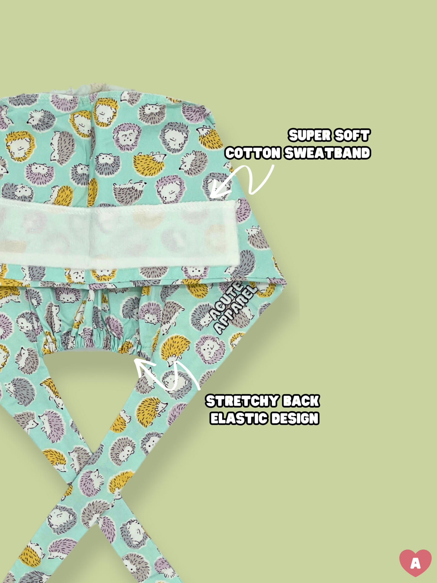 Little Hedgies (Blue) Scrub Cap