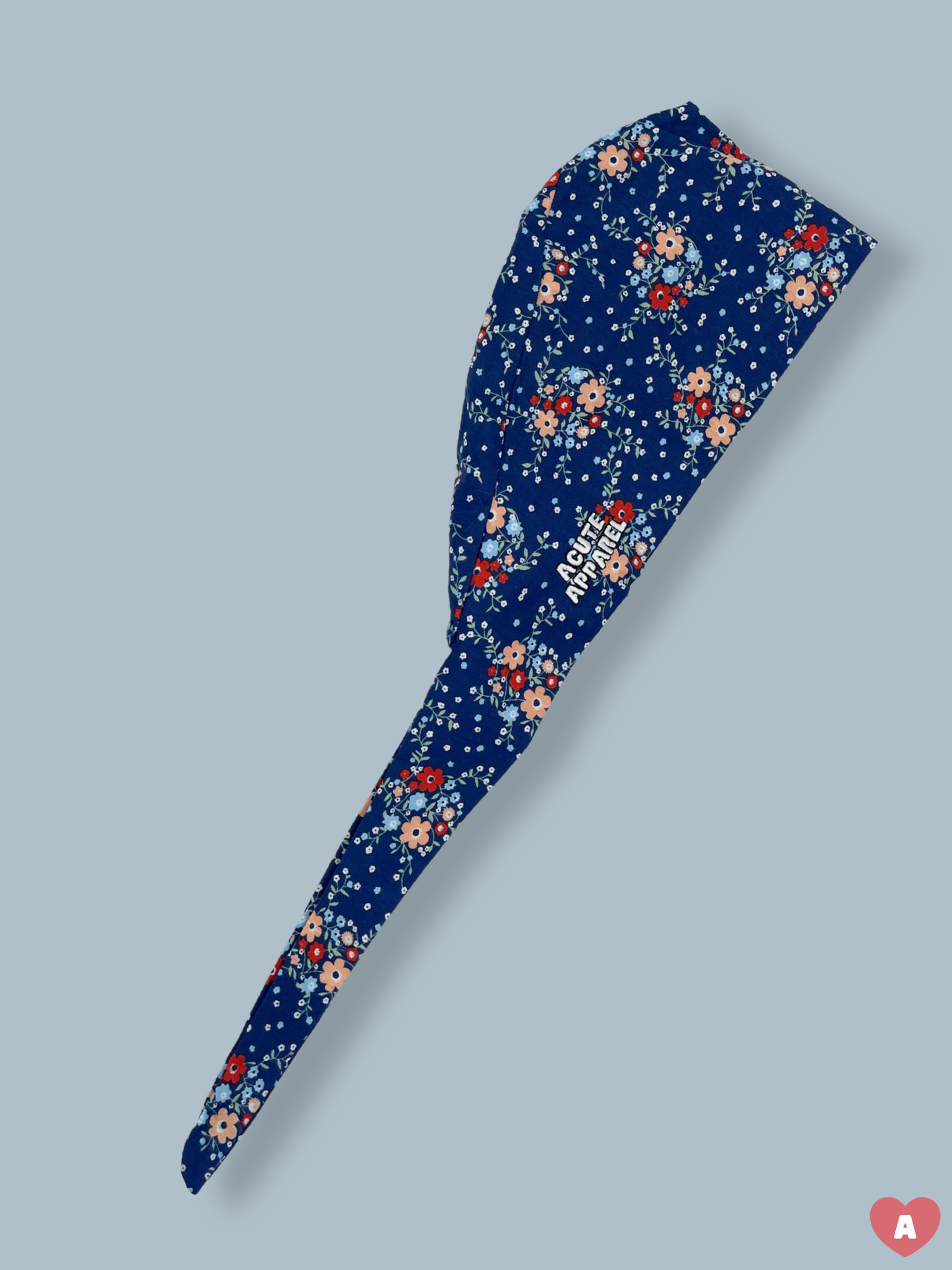 Navy Blooms Scrub Cap