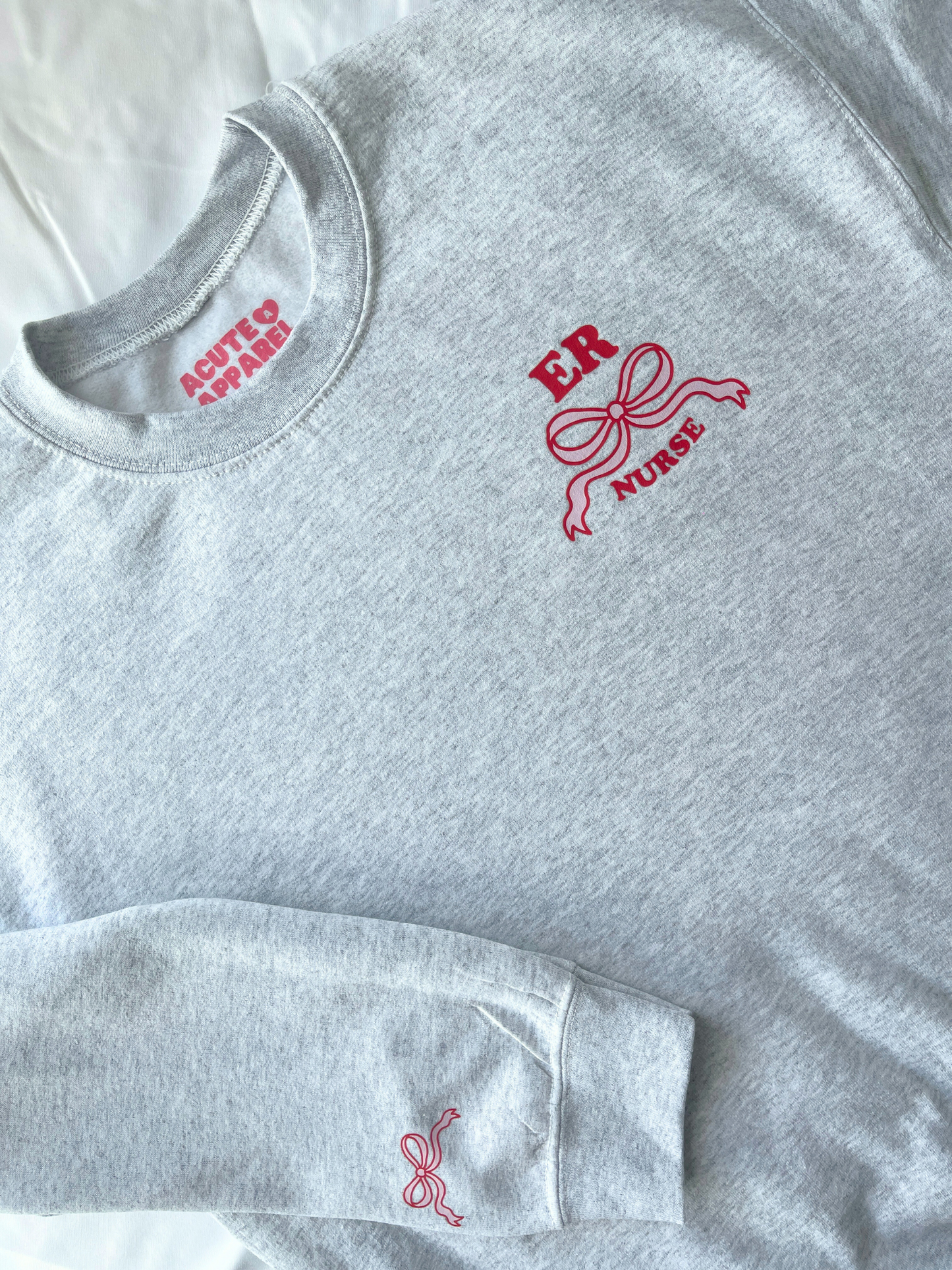 Pink Bow Nursing Speciality Crewneck