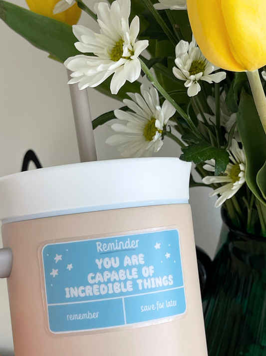 You Are Capable Sticker (Clear)