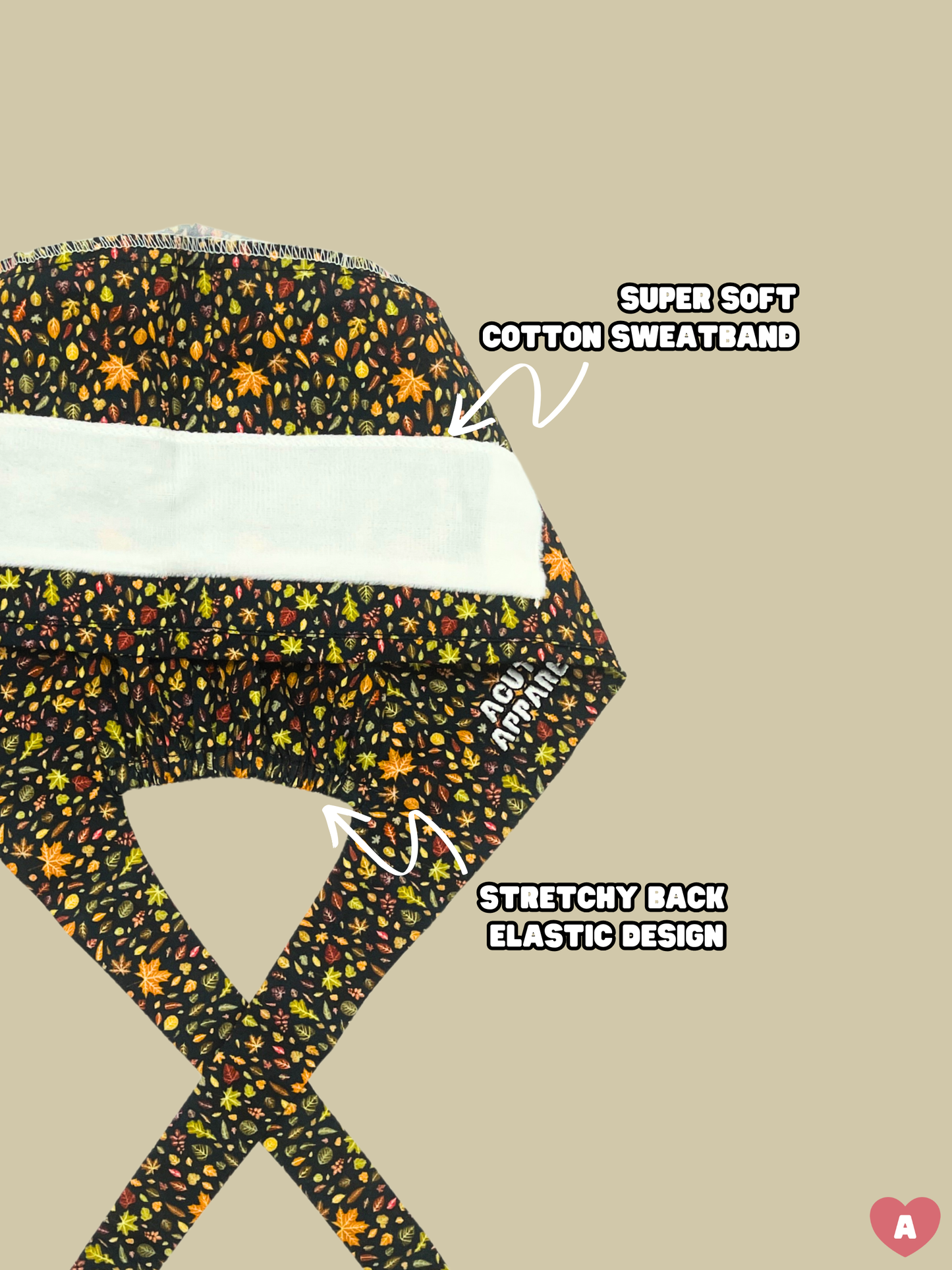 Autumn Leaves Scrub Cap