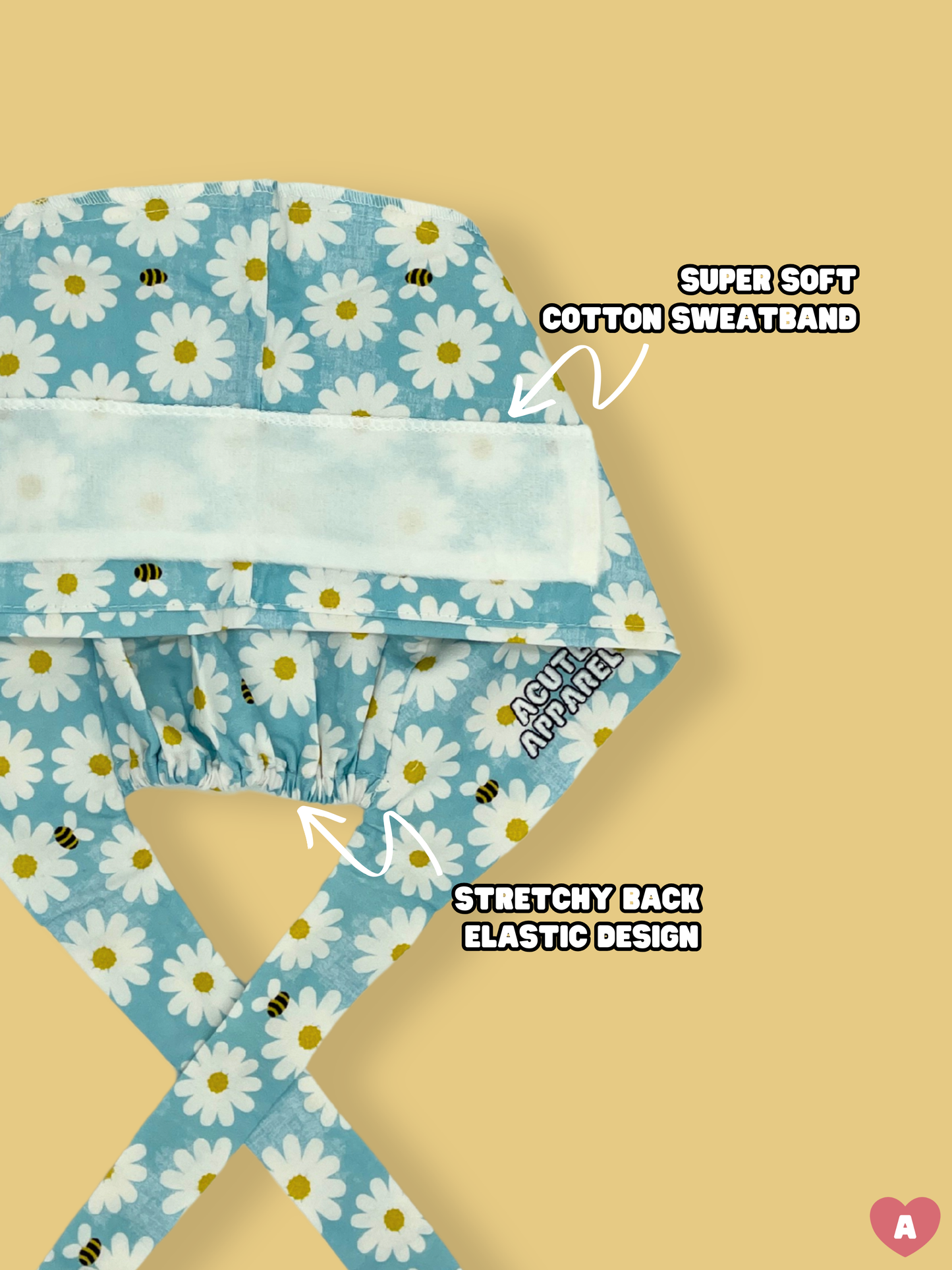 Bees N' Daisies Scrub Cap