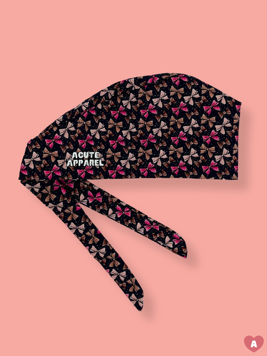 Pink Bows Scrub Cap