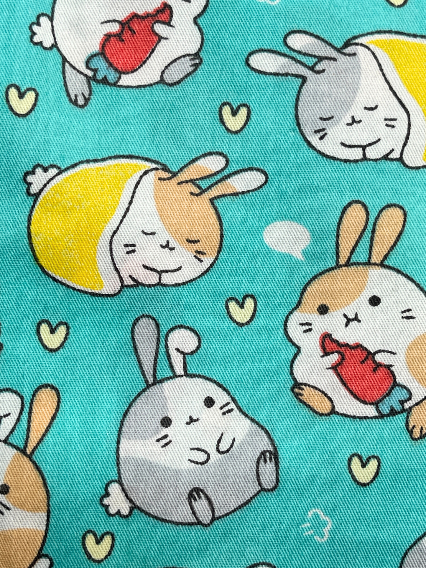 Teal Bunnies Scrub Cap