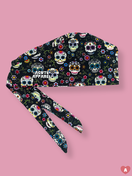Calavera Sugar Skull Scrub Cap