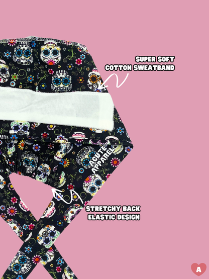 Calavera Sugar Skull Scrub Cap