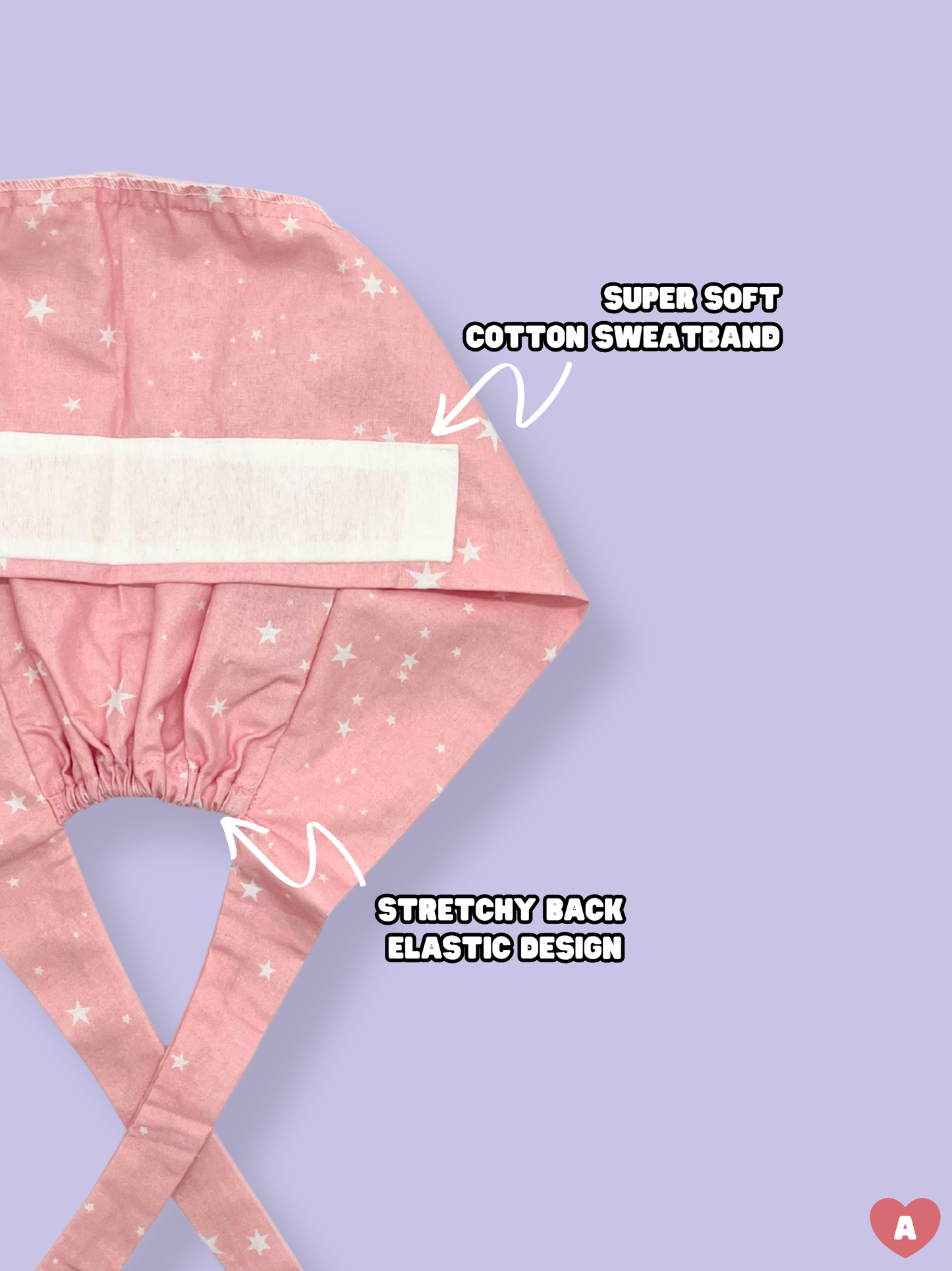 Cotton Candy Stars Scrub Cap