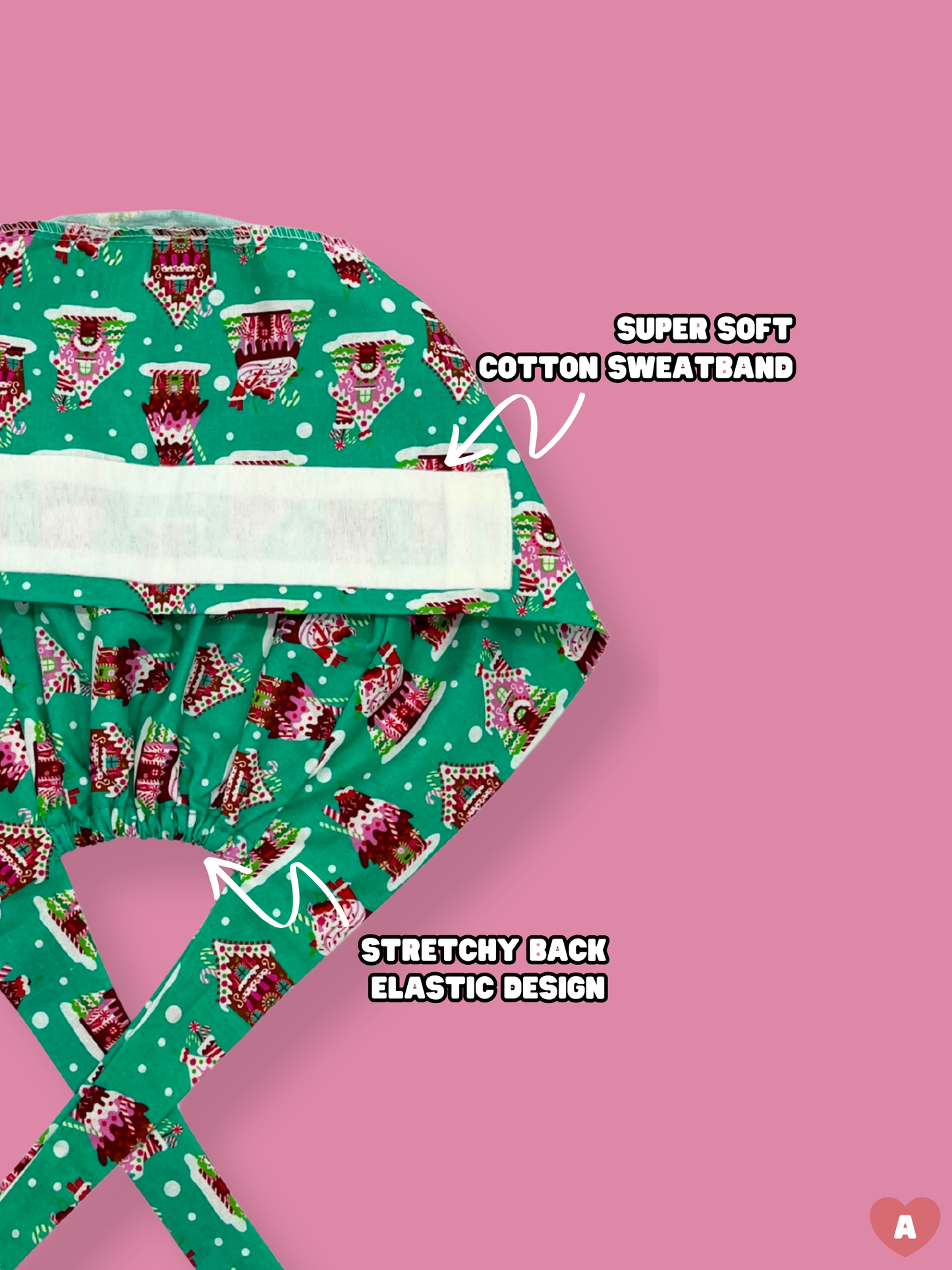 Gingerbread House Scrub Cap