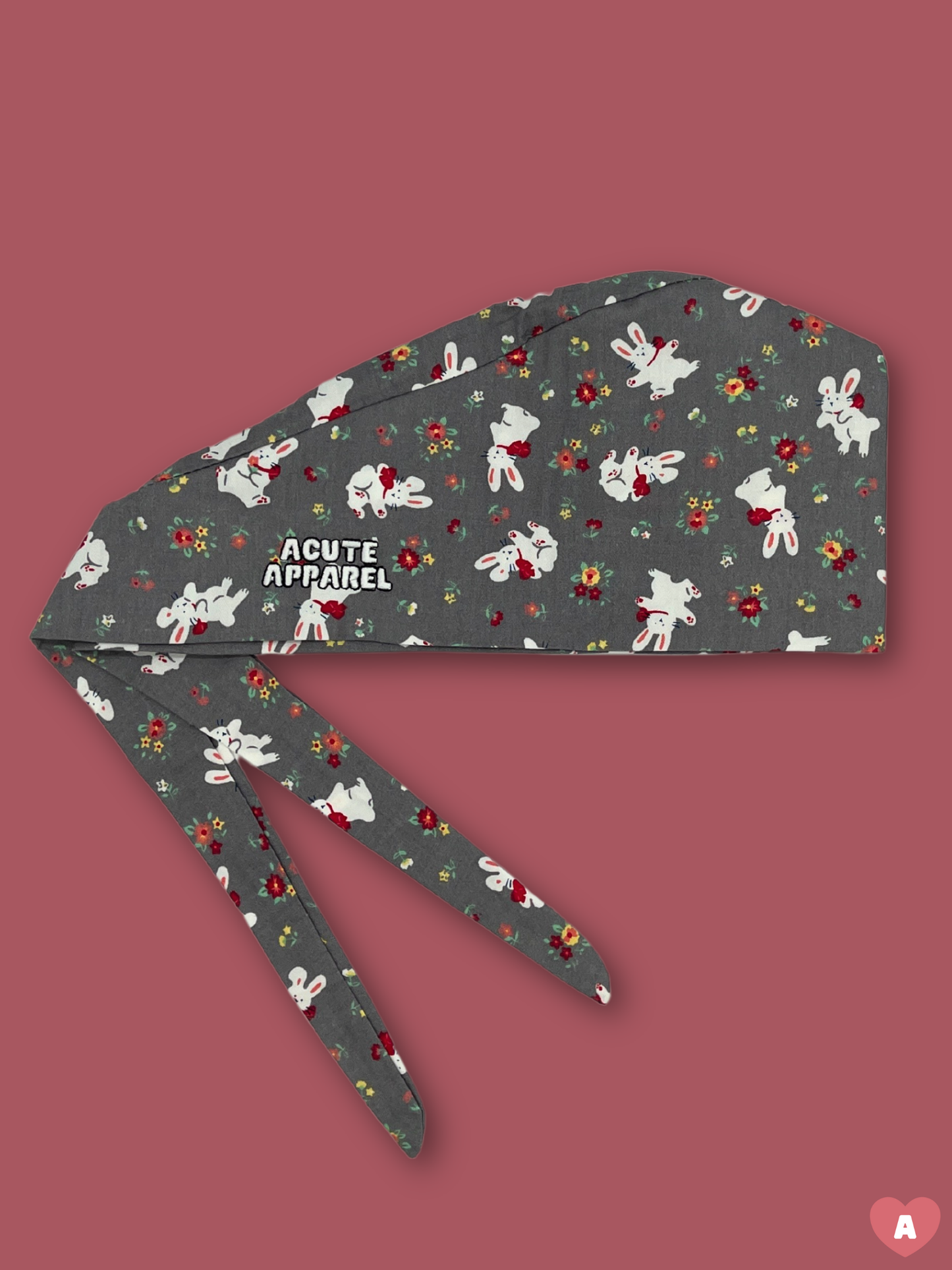 Hoppy Valentine Scrub Cap - Grey