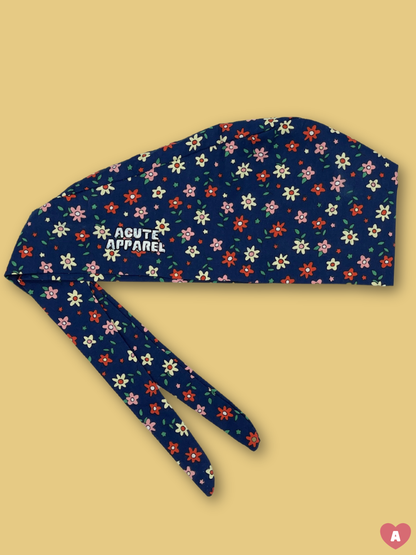 Cutie Flowers Scrub Cap