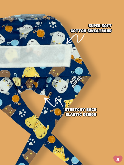 Knitty Kitties Scrub Cap