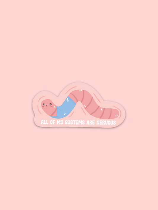 Nervy Wormy Sticker