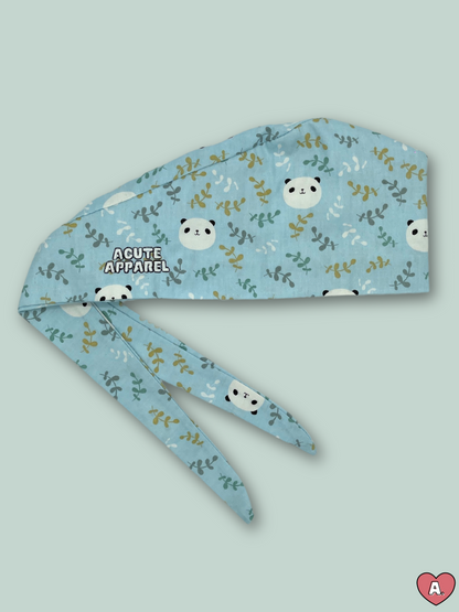 Panda Blue Scrub Cap