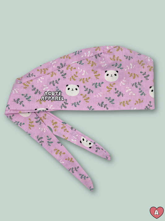 Panda Pink Scrub Cap