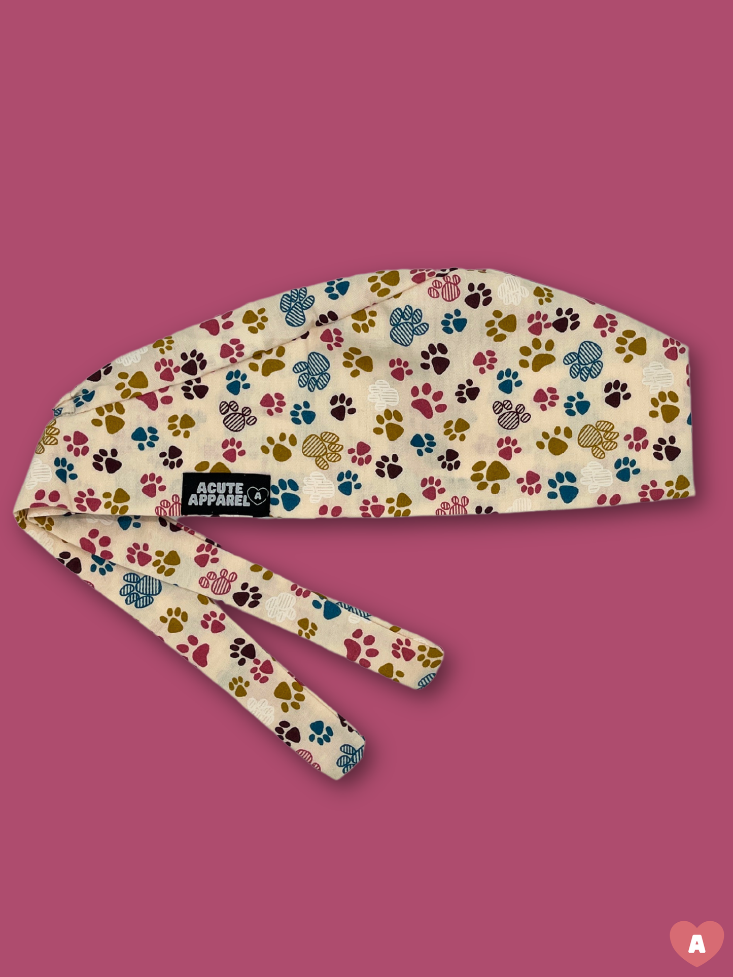 Paw Print Scrub Cap