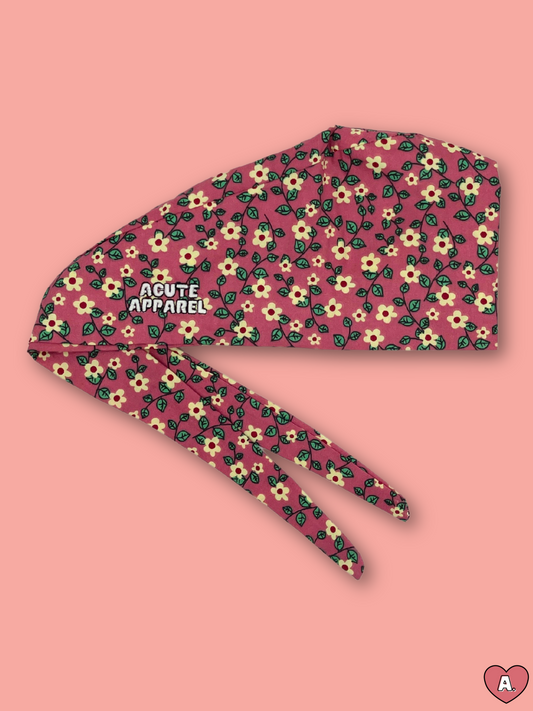 Garden Pink Scrub Cap