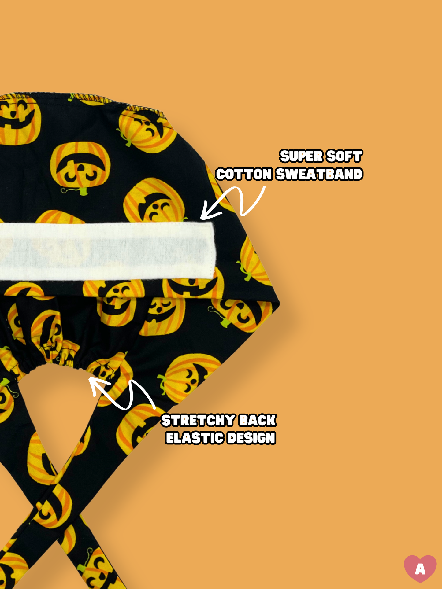 Jack O'Lantern Scrub Cap