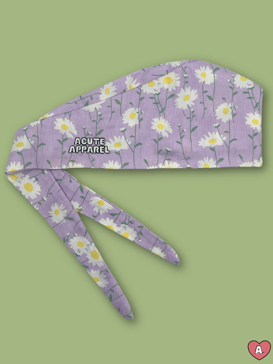 Daisy Lavender Scrub Cap