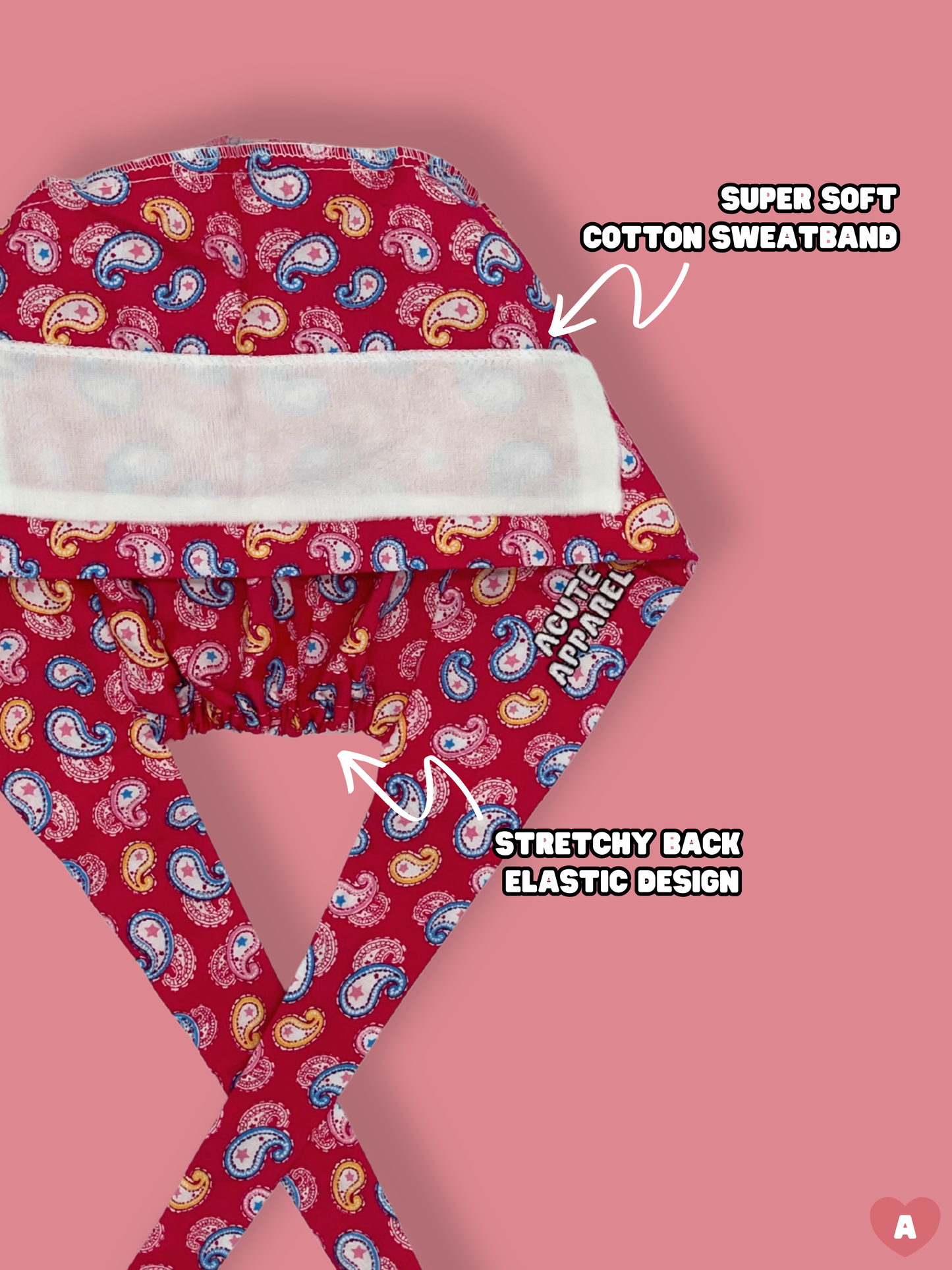 Paisley Scrub Cap