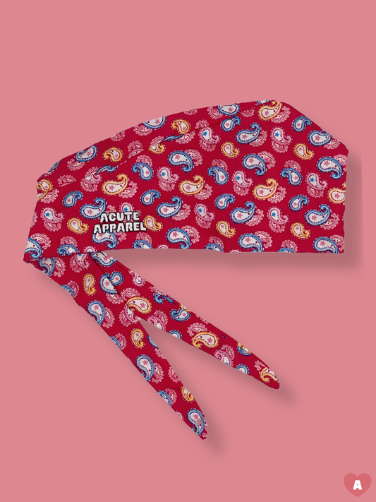 Paisley Scrub Cap