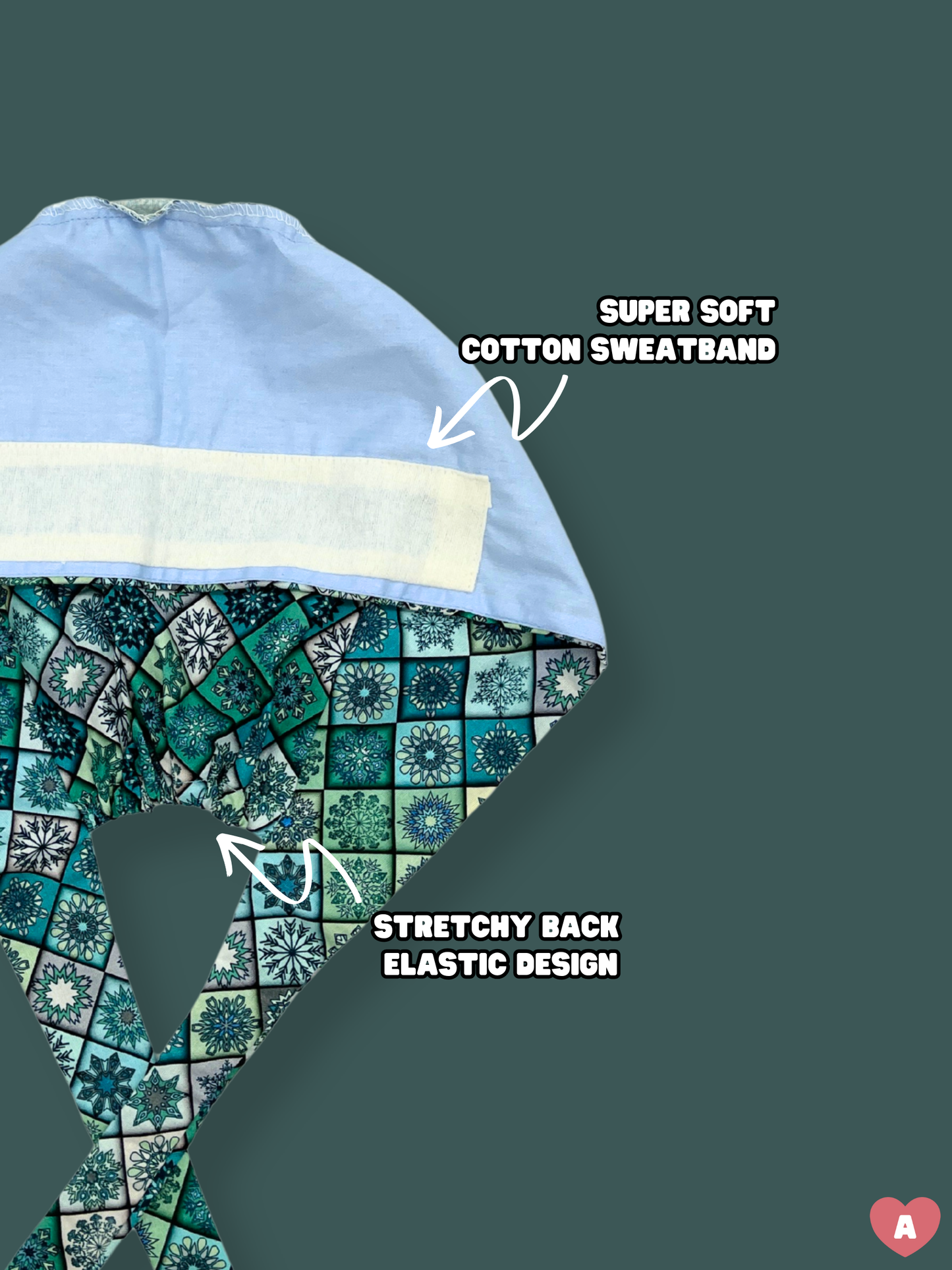 Winter Mosaic Scrub Cap