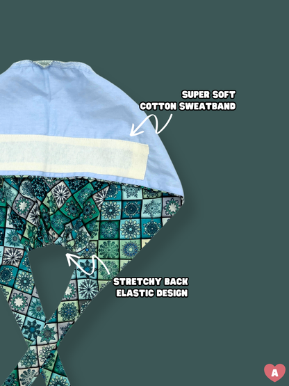 Winter Mosaic Scrub Cap